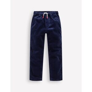 Mini Boden Slim Pull On Trousers College Navy Corduroy Kids Size 3-4Y